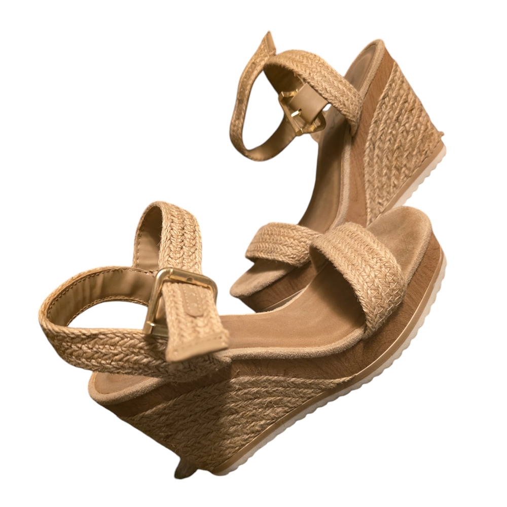 Women's Beige Wedge Sandals